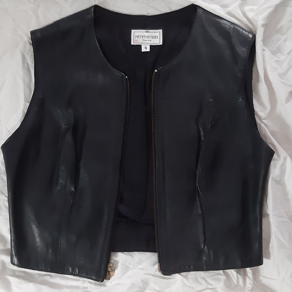 Henri Bendel leather vest